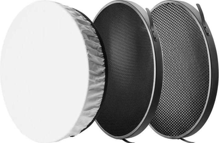 Immagine prodotto Westcott Riflettore a 45 gradi a fuoco profondo con griglie a nido d'ape e diffusione (Specchio, 28 cm)