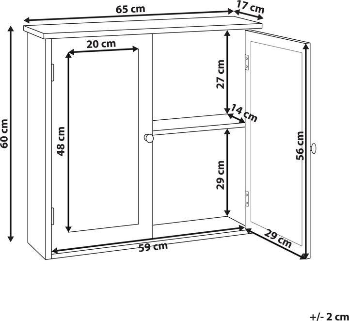 Immagine prodotto Beliani Alamos (65 x 17 x 60 cm)