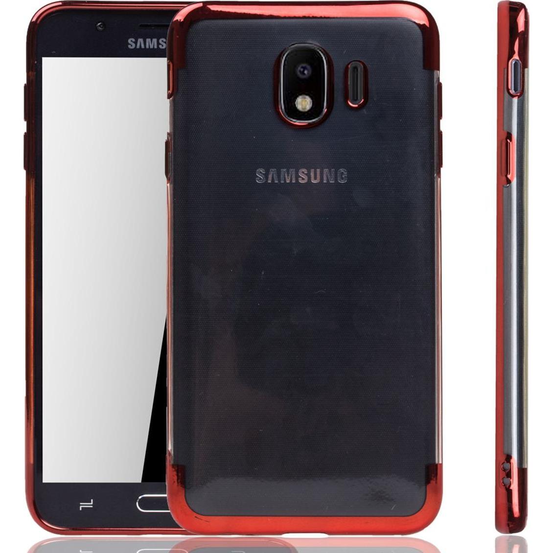 König Design Handyhülle für Samsung Galaxy J4 Schutzcase Backcover Bumper Etuis Rahmen Rot (Samsung Galaxy J4), Smartpho...