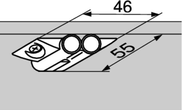 Actual product image Blum Cross double adapter plate