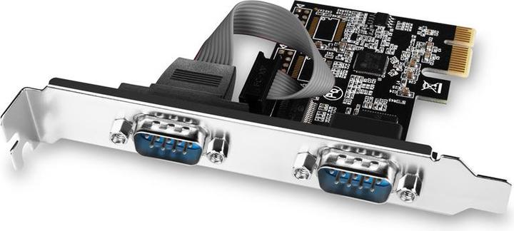 Produktbild Axagon PCEA-PSN PCIe-Adapter mit 2x Seriell-Ports - ASIX AX99100 Chipsatz