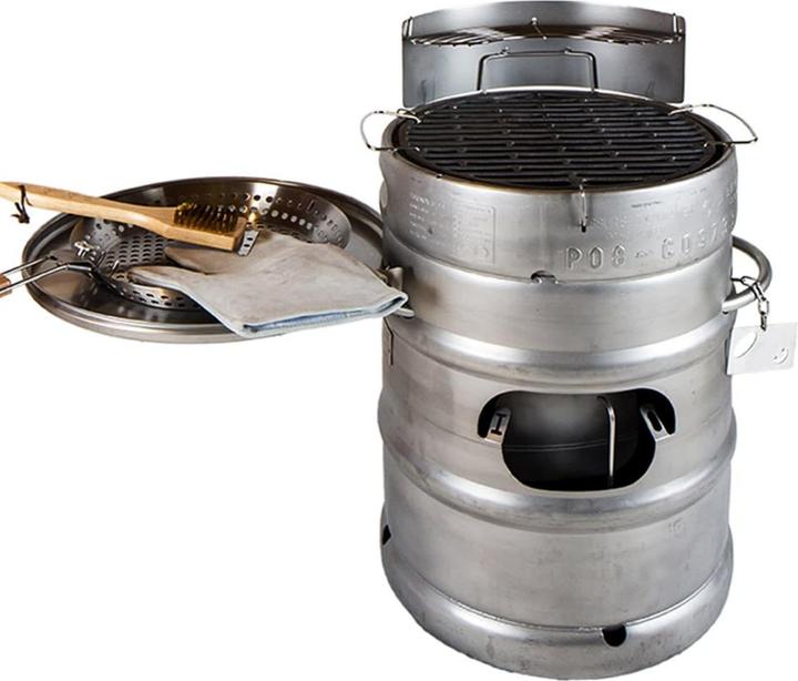 Produktbild Ich-zapfe Grillfass, BBQ Grill, Bierfass Grill - Typ GF501 (36 cm, Grillpfanne, Gusseisen)
