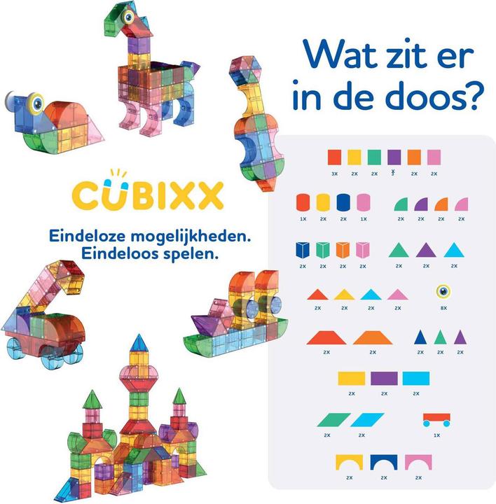 Clics Cubixx Magnetisches Bauspielzeug - 85 Teile