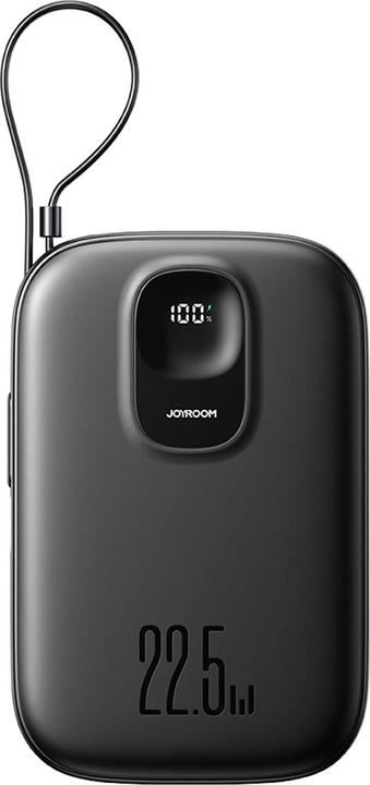 Productafbeelding Joyroom JR-PBF18 22.5W 10000mAh Powerbank with Built-in Lightning Cable + USB-C Cable 0.25 cm - Blac (10000 mAh, 22.50 W, 38.50 Wh)