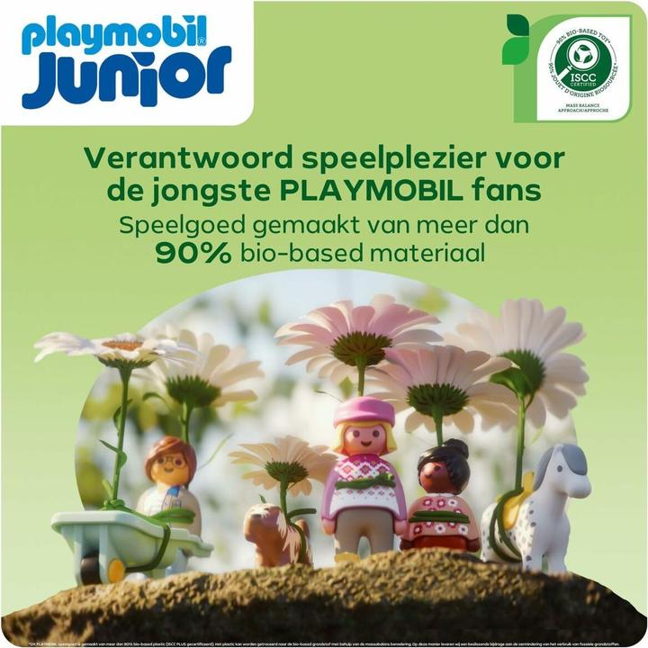 Actual product image Playmobil JUNIOR: Tractor with fun planting machine