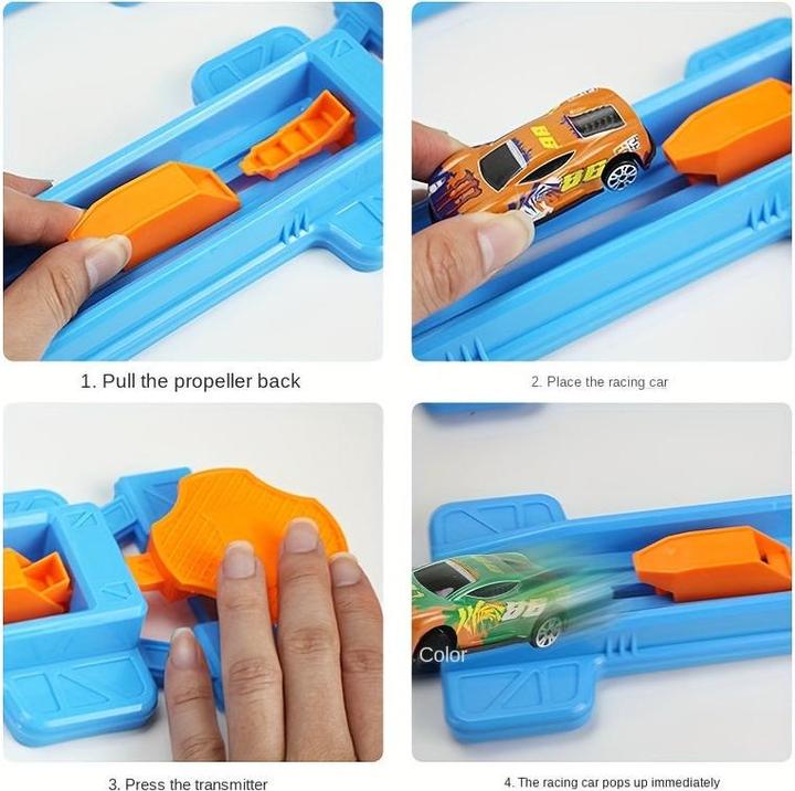 Produktbild Activity Board 360° drehbares Rennbahn-Achterbahn-Set, Kinder-Hochgeschwindigkeits-Autorennen, Auto-Schienen-Sets