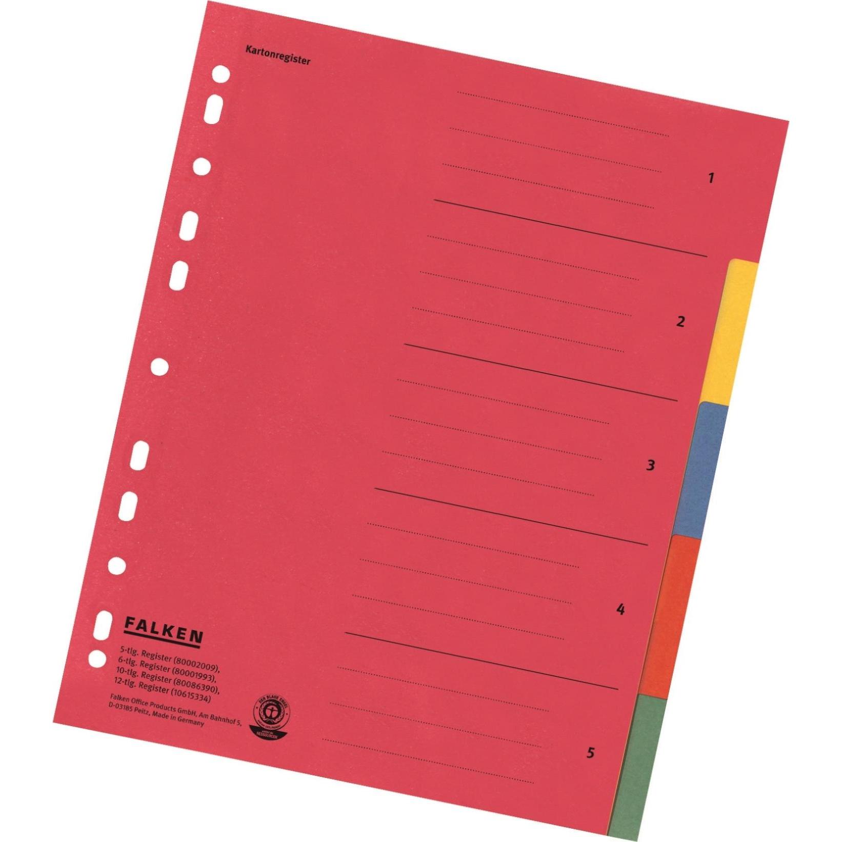 Thumbnail - Falken, Ordner Zubehör, Register Karton