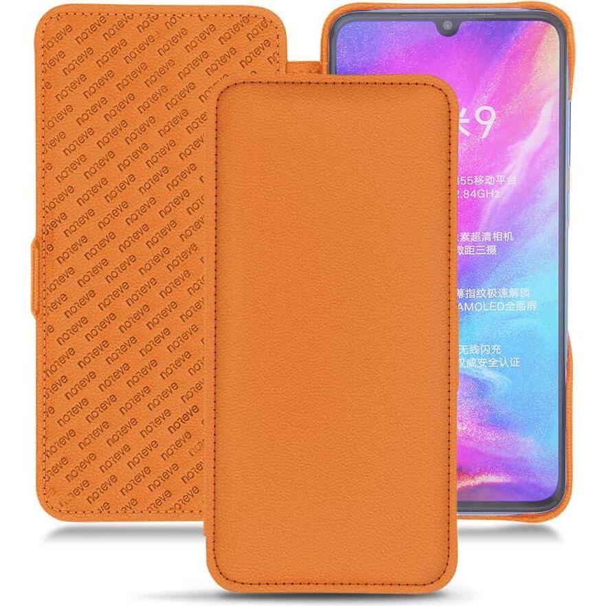 Noreve Lederschutzhülle horizontal (Xiaomi Mi 9), Smartphone Hülle, Orange