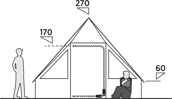 Productafbeelding Easy Camp Glampingzelt Orsa Cabin (braun, f?r 8 Personen, Modell 2025) (9.40 kg, 8 personen)