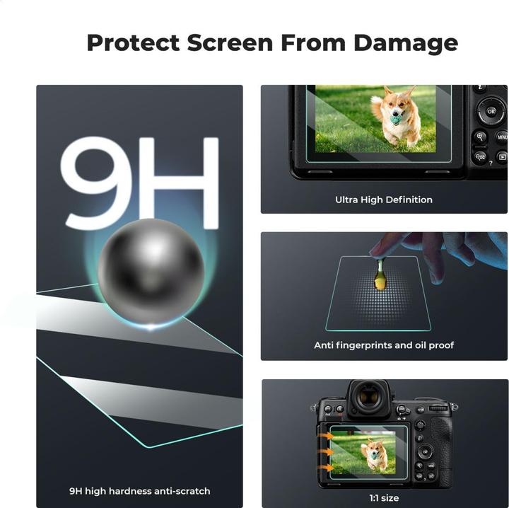 Produktbild K&F Concept Camera Screen Protector*3, with Hot Shoe Level*3, for Nikon Z9 Z8