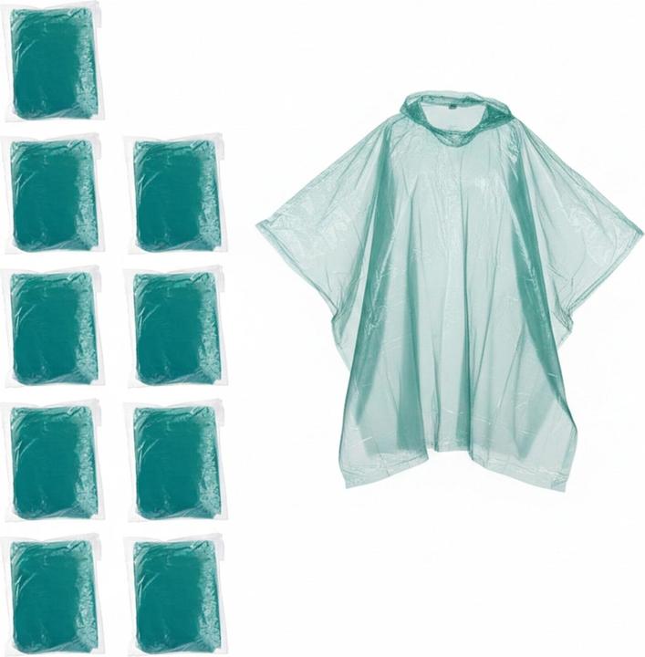 Produktbild Relaxdays 10x Regenponcho (One Size)