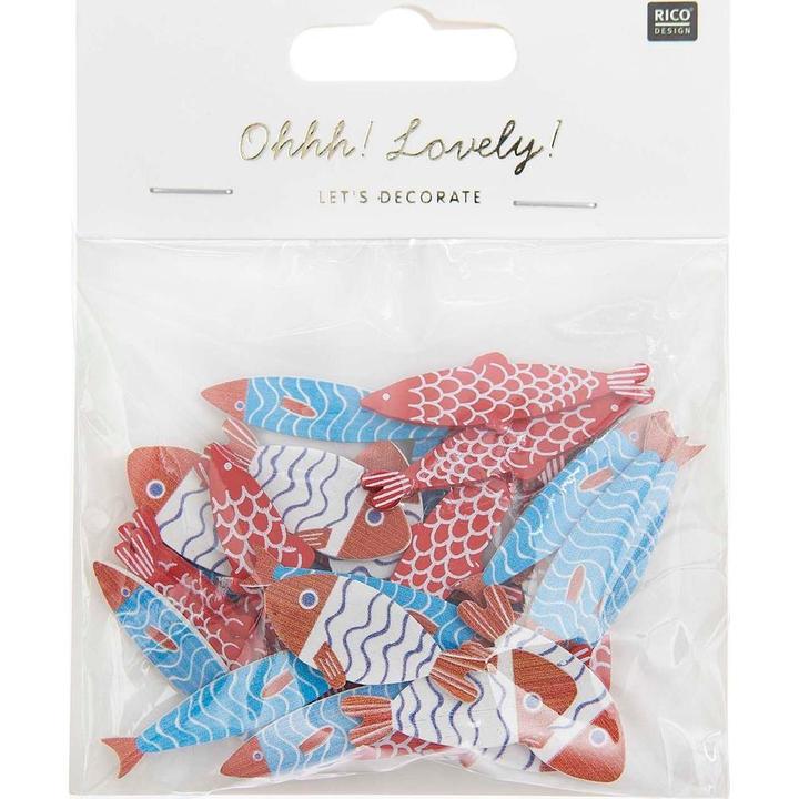 Image du produit Rico Design Décoration à saupoudrer Poissons 36 pièces, bleu/rouge/blanc (36 pcs)