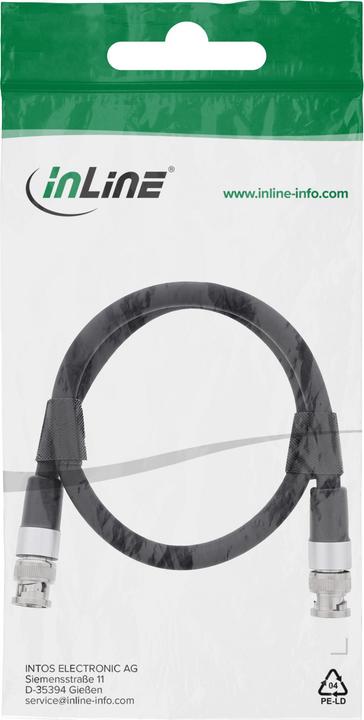 Productafbeelding InLine ® BNC Videokabel, 12G-SDI, 4K60Hz, 75 Ohm, 0,5m (0.50 m)