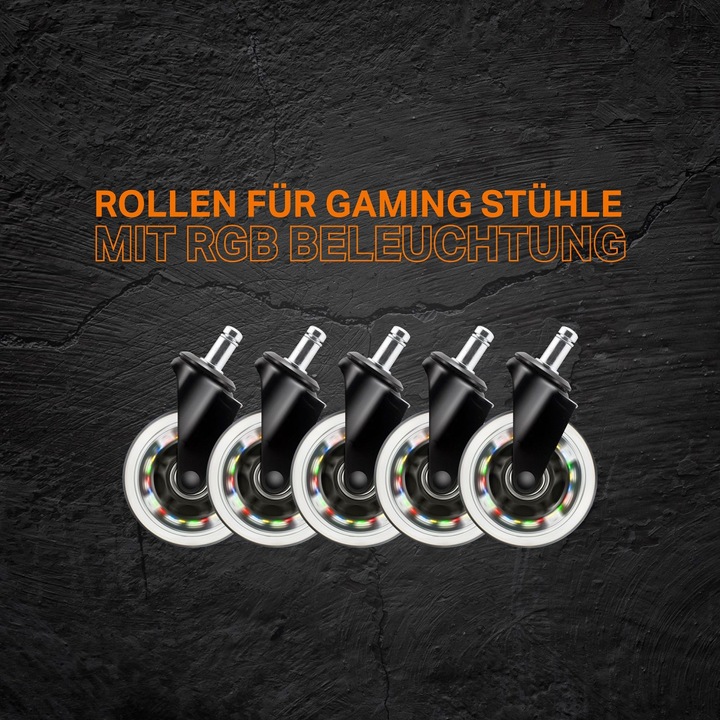 Actual product image Deltaco Gaming Rainbow Casters