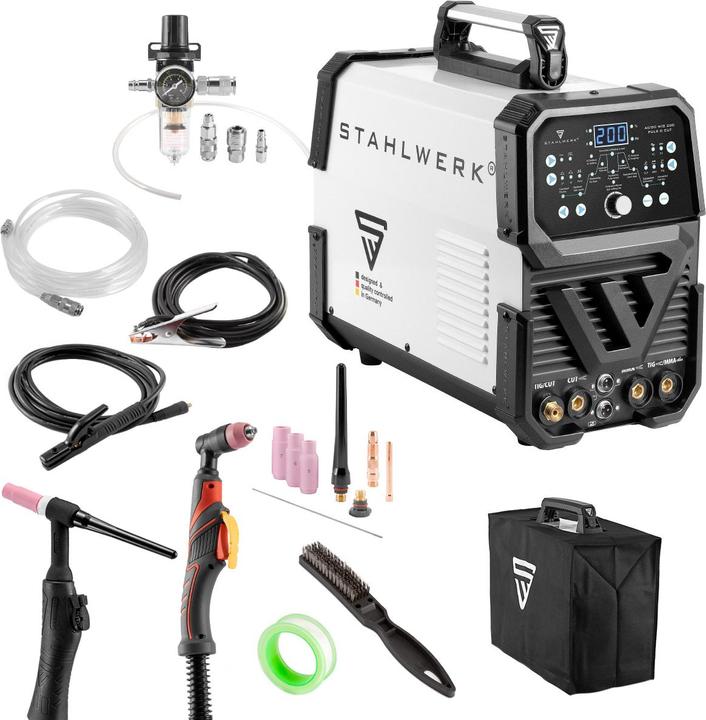 Image du produit Stahlwerk Machine à souder combinée 4-en-1 AC/DC TIG 200 pulse D CUT