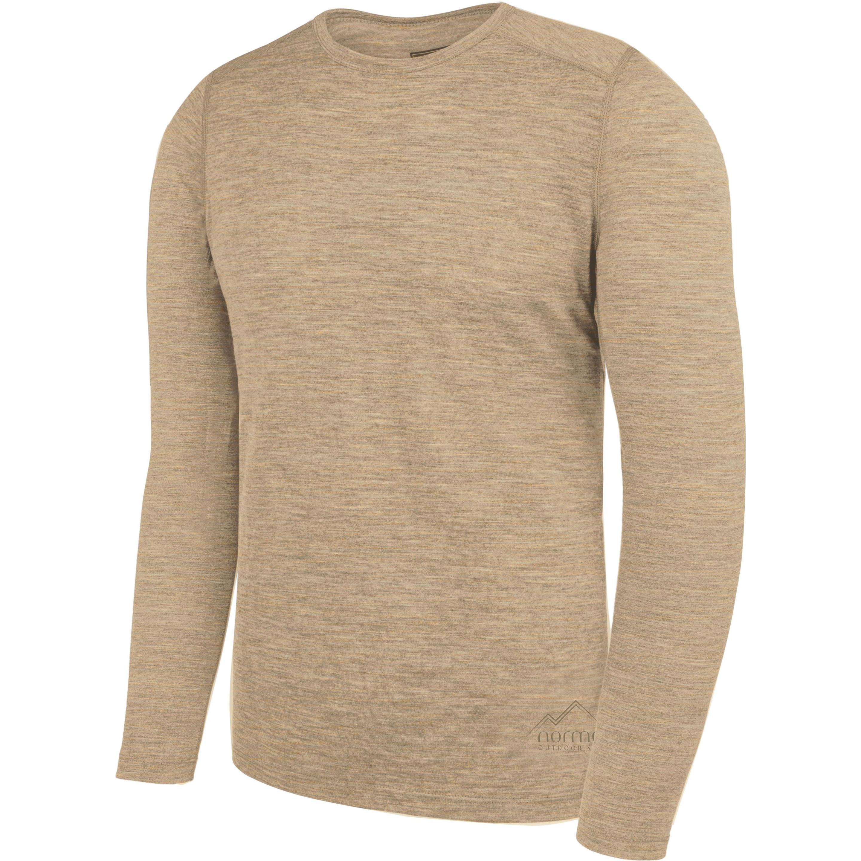 Thumbnail - Normani, Herren, Funktionsshirt, Herren Merino Langarm Melbourne - 9121 (6XL), Beige, 6XL