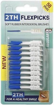 2TH Flexpicks 50 Flexible und weiche Gummipicks für Plaque-Entfernung und Zahnfleischgesundheit (50 x)