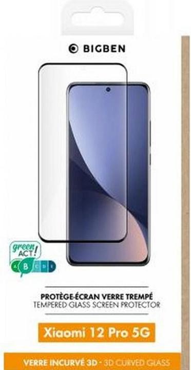 Actual product image Bigben Connected Xiaomi 12 Pro Screen Glass 3D By BigBen Juodas (1 Piece, Xiaomi 12 Pro)