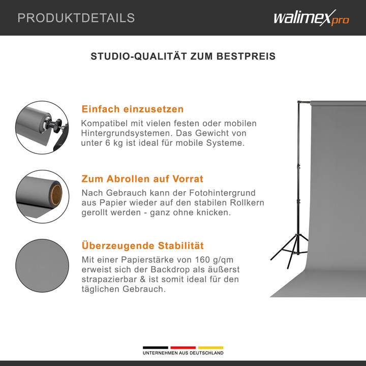 Produktbild Walimex Hintergrundkarton (135 cm, 135 cm)