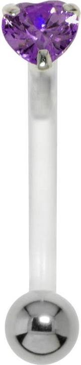 Produktbild Bijouteria Bauchpiercing (Bioplast, Chirurgenstahl 316L, Silber 925, Zirkonia)