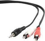 Produktbild Gembird 2xRCA, M/M Audio-Kabel (5 m, 3.5mm Klinke (AUX), Cinch)