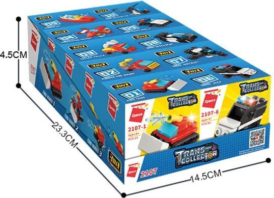 Qman 10 mini sets each 3-in-1 fire brigade and SWAT team