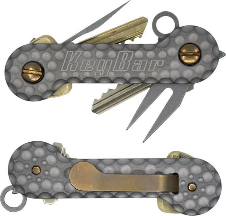 Actual product image KeyBar Cratered Titanium