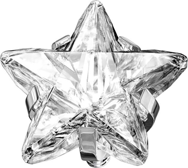 Produktbild Star Piercing Dermal Anchor silber Stern Kristall silber gefasst (ohne Messing, Titan G23)