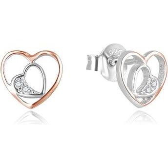 Beneto, Ohrringe, Romantic bicolor heart earrings AGUP2688-RHR (L)