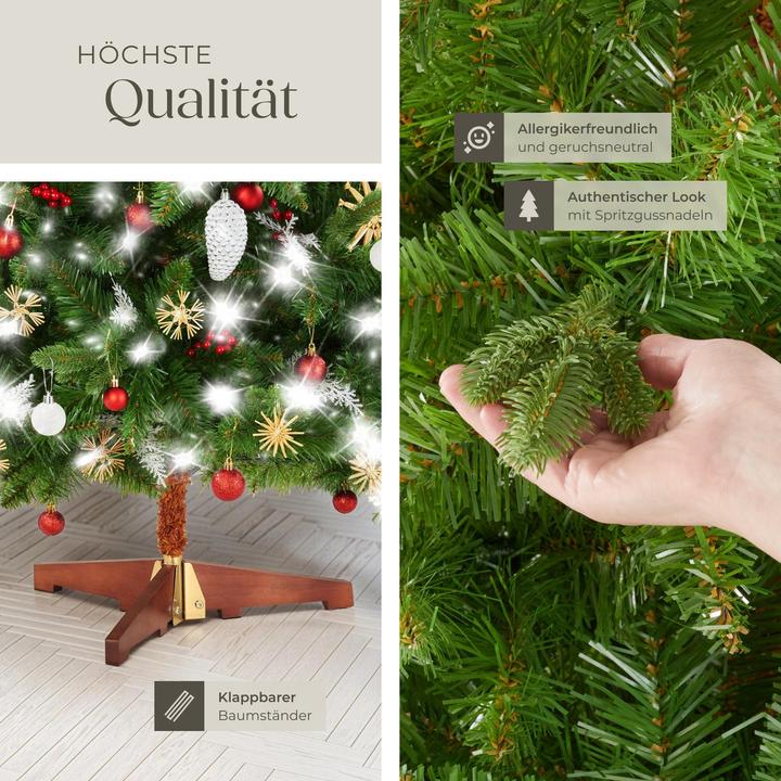 Produktbild tectake Künstlicher Weihnachtsbaum Cupid, Spritzgussnadeln (220 cm)