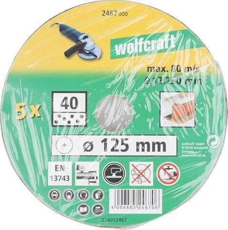 Produktbild wolfcraft 5 Fiberschleifscheiben WS K24 ø125mm (24)