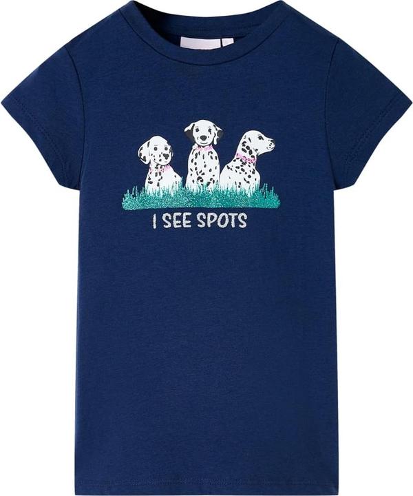 Immagine prodotto vidaXL T-shirt da bambino blu navy 104,Materiale: 95 % cotone. 5 (104)