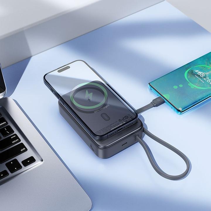 Actual product image Hoco Power bank Powerbank 20000 mAh compatible with MagSafe QC PD 45W Q44A black (20000 mAh, 45 W, 77 Wh)