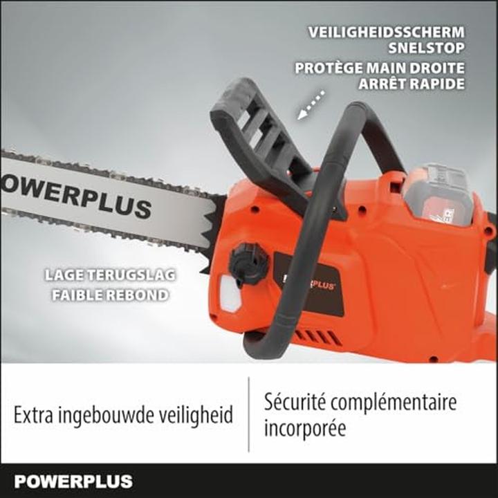 Actual product image Powerplus Dual Power Chainsaw brushless 40V 350mm - excl. battery and charger - 1 Acc. (Battery chain saw)