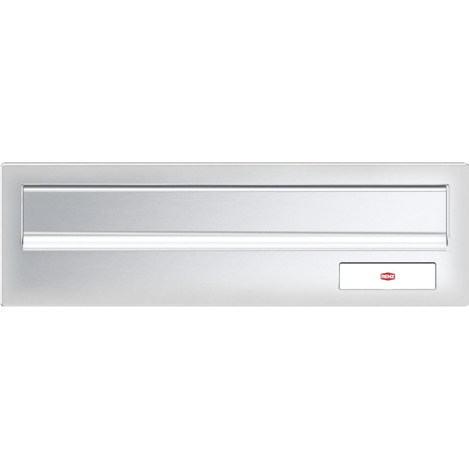 Renz, Briefkasten, Frontplatte kombinierbar, eckig, 300 x 110 mm, Aluminium silber eloxiert