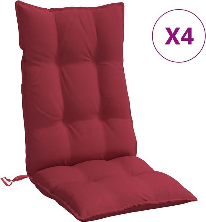 Produktbild vidaXL Hochlehner-Auflagen 4 Stk. Oxford-Gewebe (120 x 50 x 7 cm)