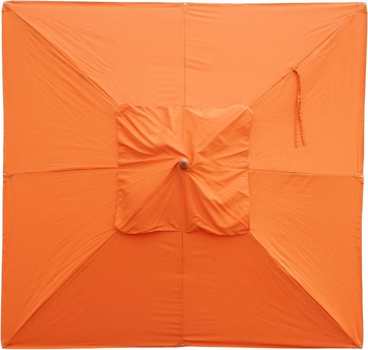 Image du produit Mendler Gastronomie Parasol en bois, Parasol de jardin, Polyester/bois 28kg, carré 4x4m corde antichoc - t (4 m)