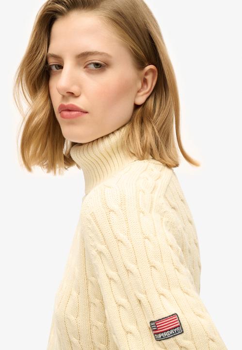 Produktbild Superdry Lässiger Rollkragenpullover mit Zopfmuster (10XL)