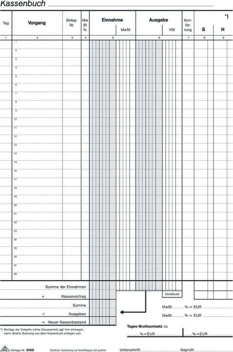 Valeurs nutritives et ingrédients Rnk Éditeur Rapport de caisse Formulaire 3155 (40 x)