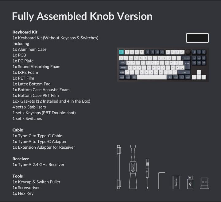 Nutritional values and ingredients Keychron Q3 Max (CH, Wireless, Cable)