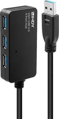 Actual product image Lindy USB 3.1 Hub (USB-A, 4 ports)