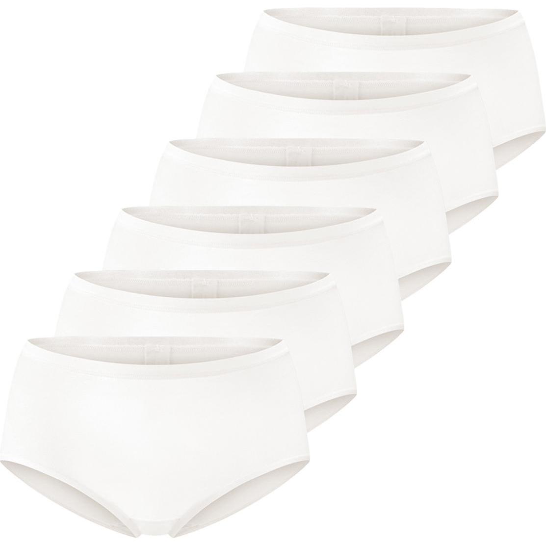 Sloggi, Damen, Unterhosen, 6er Pack GO Daily Cotton High Waist Panty, Weiss, (L, 6er Pack)