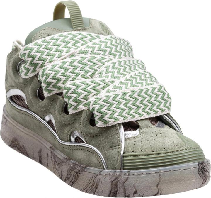 Produktbild Lanvin curb sneakers in leather and mesh colour green (39)
