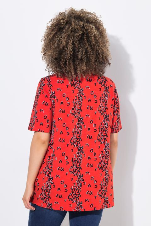 Immagine prodotto Ulla Popken Maglia dal taglio svasato con lettere, scollo a V e mezze maniche (42, 44)