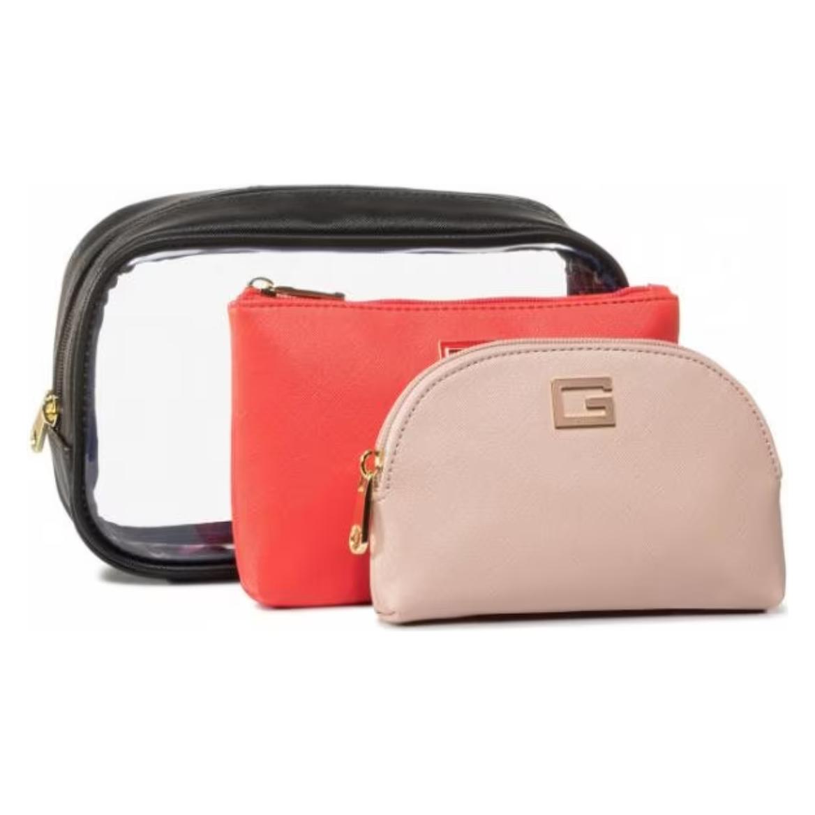 Guess, Damen, Portemonnaie, Set Trio, , Nohea All In One, Cosmetics, Gwp Textile Pouch, 3 Pcs, Schwarz