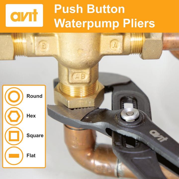Produktbild Avit Wasserpumpenzange mit Druckknopf 175 mm (175 mm)