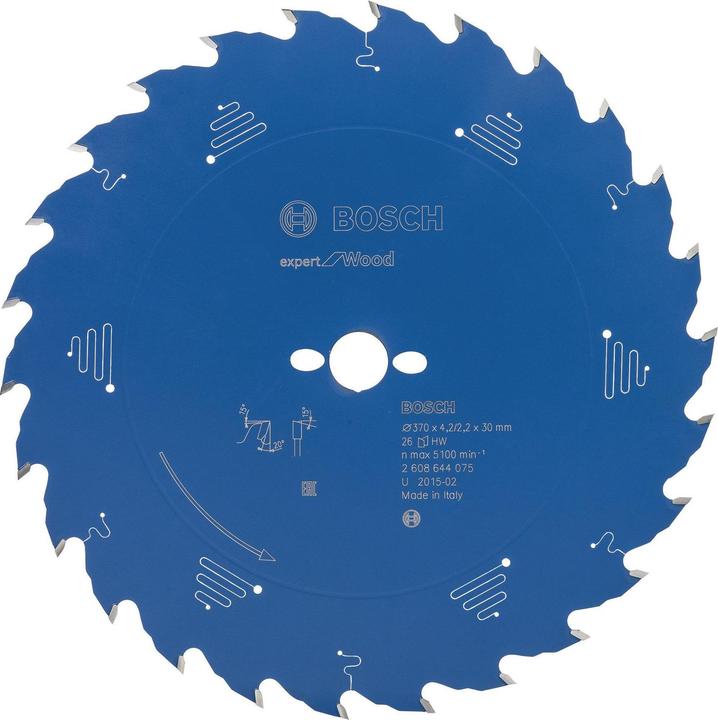 Produktbild Bosch Professional Zubehör Kreissägeblatt Expert for Wood, 370 x 30 x 4,2 mm, 26
