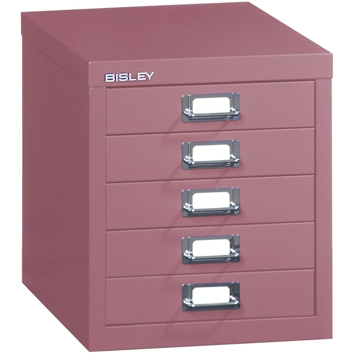 Bisley, Aktenschrank, Schubladenschrank Basis A4 5 Schübe Pink