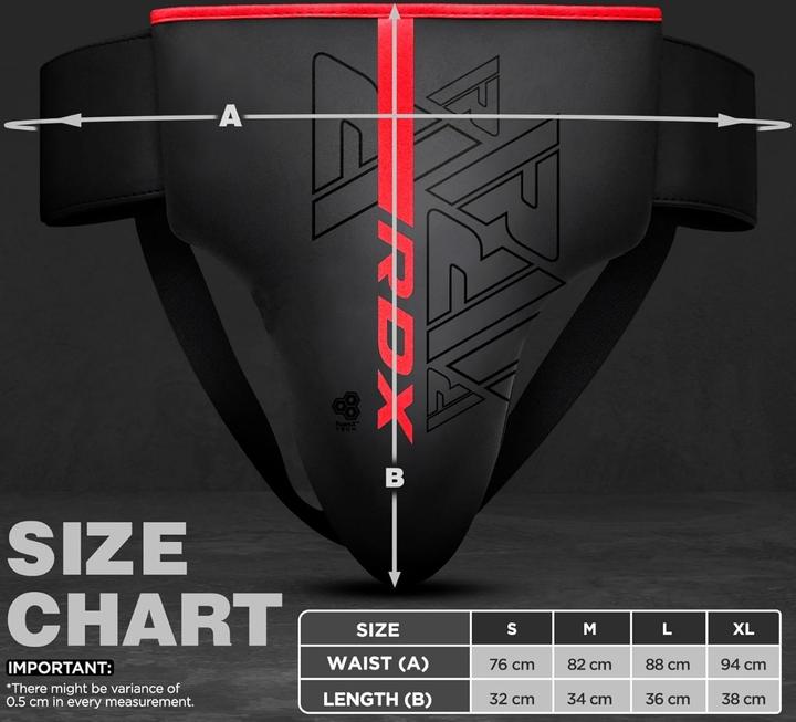 Actual product image Rdx Groin Guard Rex F6 Matte Red-XL (XL)