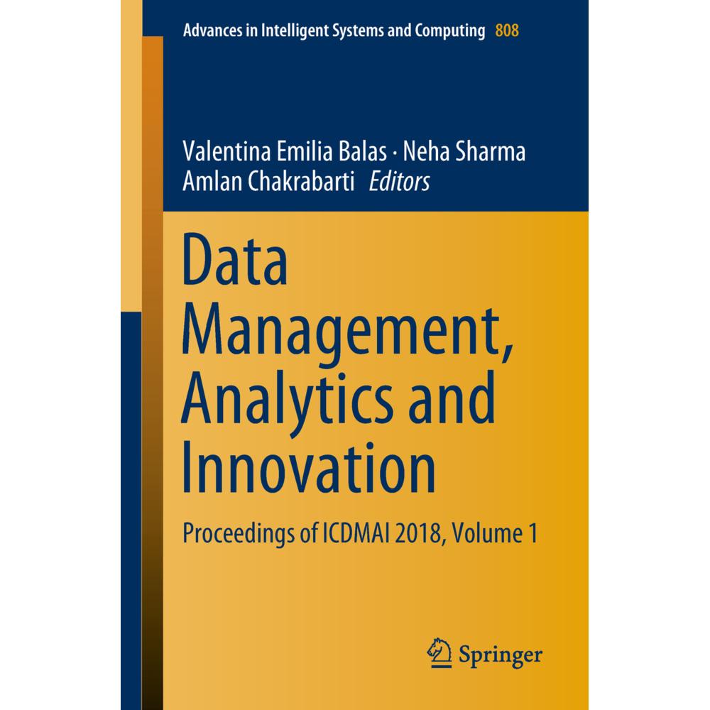 Data Management, Analytics and Innovation, Fachbücher von Valentina Emilia Balas, Amlan Chakrabarti, Neha Sharma